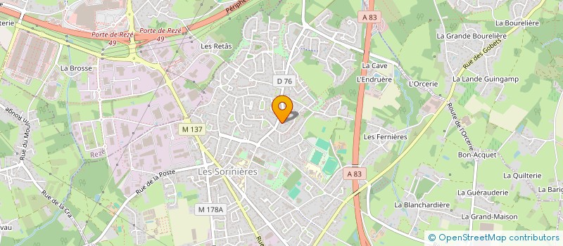 localisation de l'entreprise ARB GROUPE  LES SORINIERES