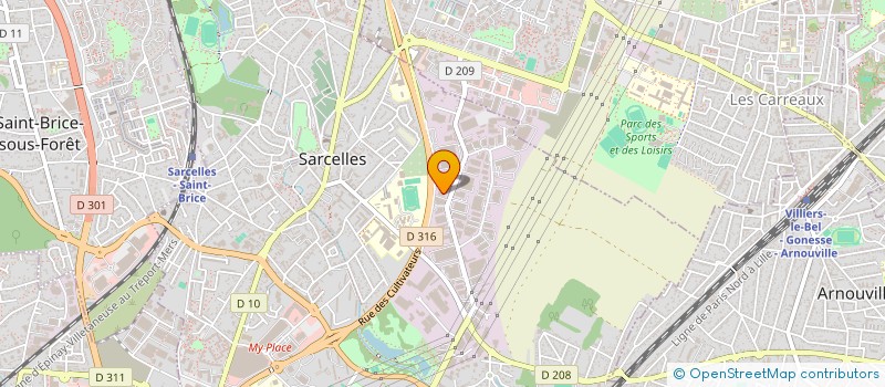 localisation de l'entreprise ARB INDUSTRIES  SARCELLES