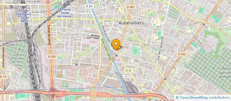 localisation de l'entreprise ARBA'LETTRES à AUBERVILLIERS