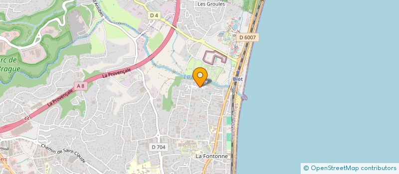 localisation de l'entreprise ARBAN à ANTIBES