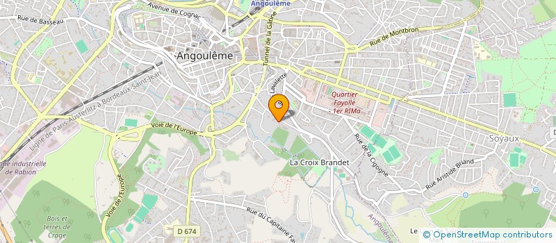 localisation de l'entreprise ARBATS à ANGOULEME