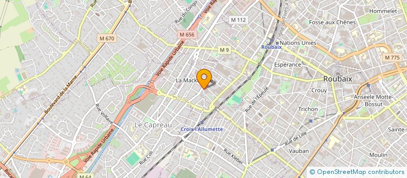 localisation de l'entreprise ARBECA SARL à ROUBAIX