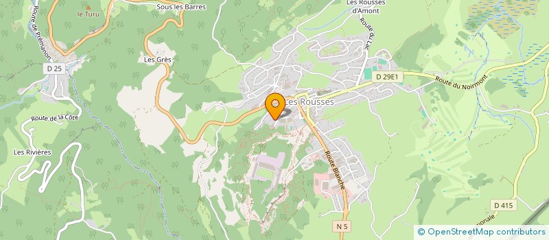 localisation de l'entreprise ARBEL VAUFREY  LES ROUSSES