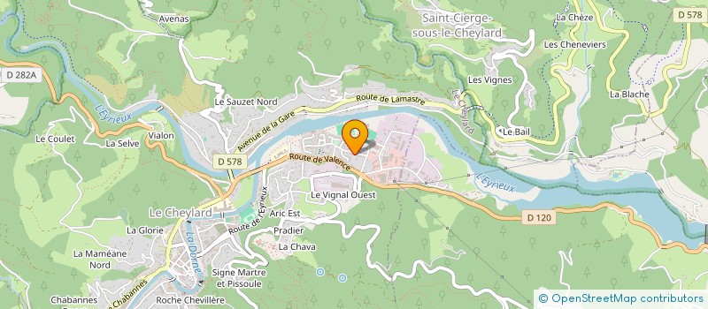 localisation de l'entreprise ARBLA ROSE  LE CHEYLARD