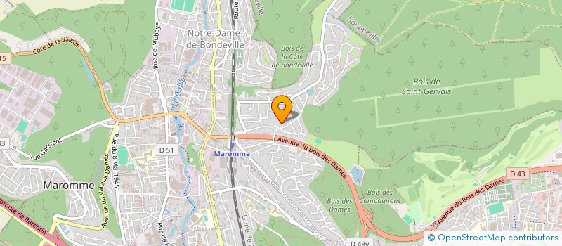 localisation de l'entreprise ARBNDA ASS RECHERCHE BIOPHARMACIE  NOTRE-DAME-DE-BONDEVILLE