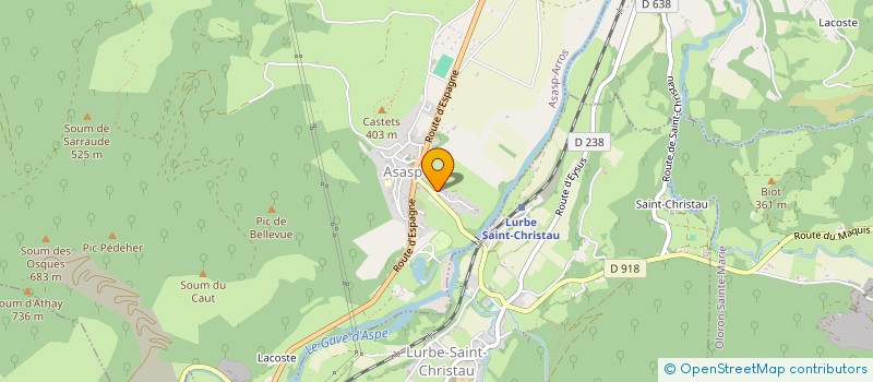 localisation de l'entreprise ARBO'BEN  ASASP-ARROS