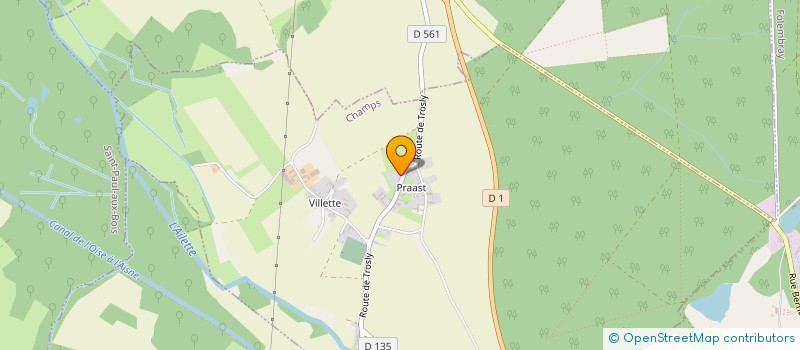 localisation de l'entreprise ARBO PAYSAGE à CHAMPS