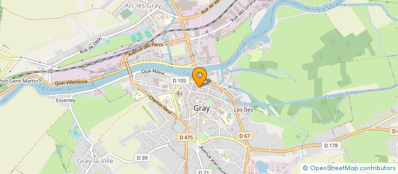 localisation de l'entreprise ARBOIS TOURISME 70  GRAY