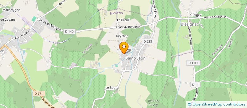 localisation de l'entreprise ARBOR ET SENS  SAINT GENES DE LOMBAUD