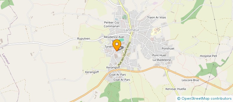 localisation de l'entreprise ARBOR'ET SENS ENTRETIEN à LANMEUR