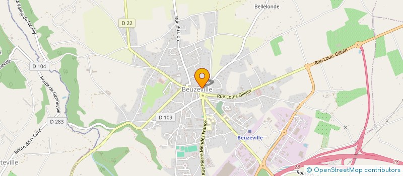 localisation de l'entreprise ARBOR & PAYSAGE  BEUZEVILLE