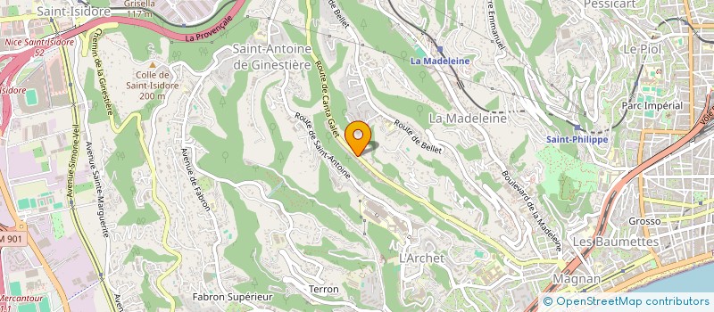 localisation de l'entreprise ARBORA à NICE
