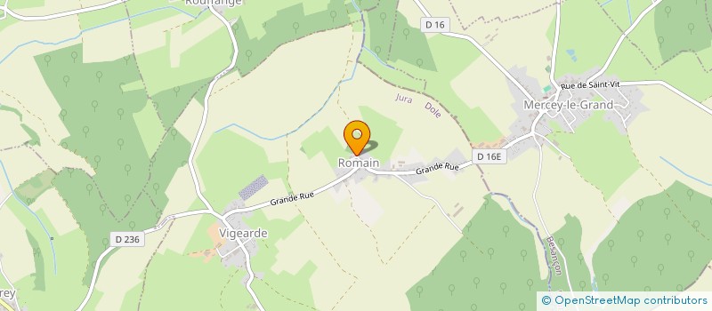 localisation de l'entreprise ARBORES STRUCTURES VIVANTES  ROMAIN