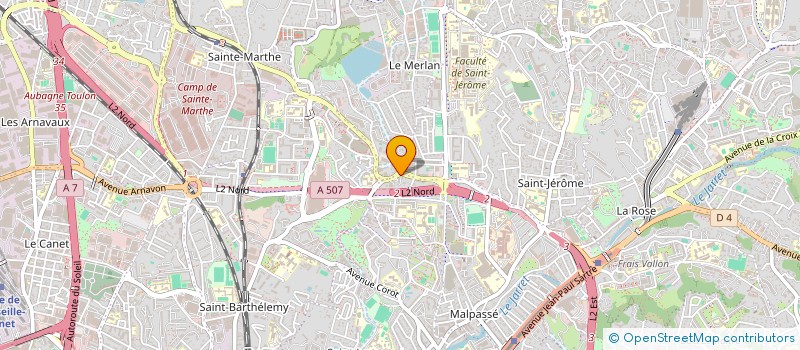 localisation de l'entreprise ARBORESCENCE KJ à MARSEILLE