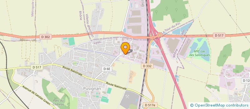 localisation de l'entreprise ARBORETUM - FONDATION D'ENTREPRISE TEBIOR  PUSIGNAN