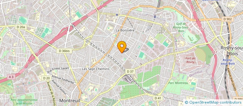 localisation de l'entreprise ARBORIS à MONTREUIL
