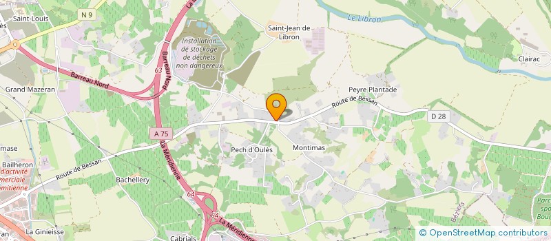 localisation de l'entreprise ARBORUS  BEZIERS