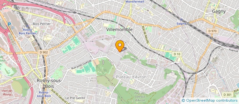 localisation de l'entreprise ARBP à ROSNY-SOUS-BOIS