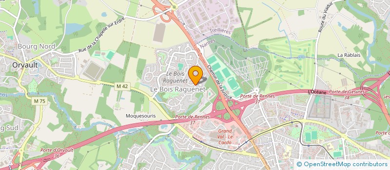 localisation de l'entreprise ARBR ASSO RESID BOIS RAGUENET à ORVAULT
