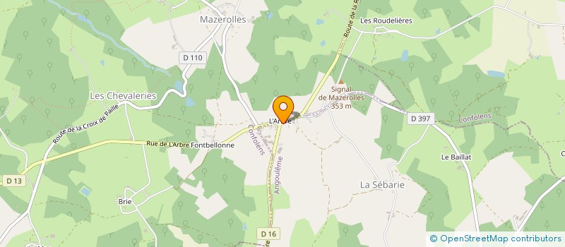localisation de l'entreprise ARBRE CONSTRUCTION à ROUZEDE
