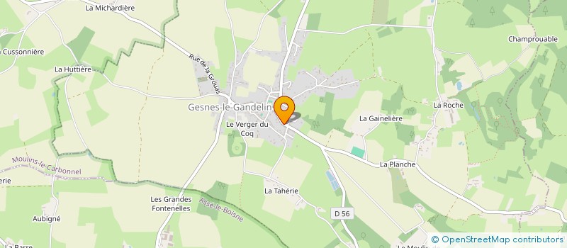 localisation de l'entreprise ARBRES ET JARDINS.EP  GESNES-LE-GANDELIN