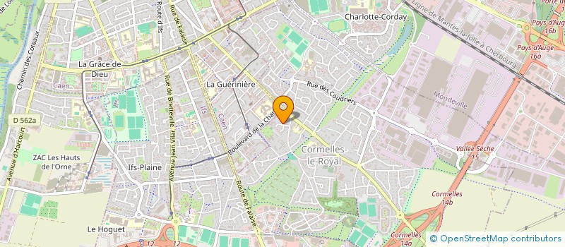 localisation de l'entreprise ARBRES ET PAYSAGES 14 - AGROFORESTERIES  CORMELLES-LE-ROYAL