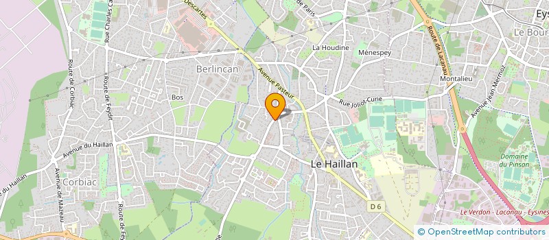 localisation de l'entreprise ARBRES ET PAYSAGES EN GIRONDE  LE HAILLAN