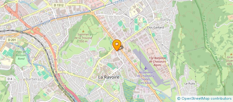 localisation de l'entreprise ARBRUN CHARPENTE à LA RAVOIRE