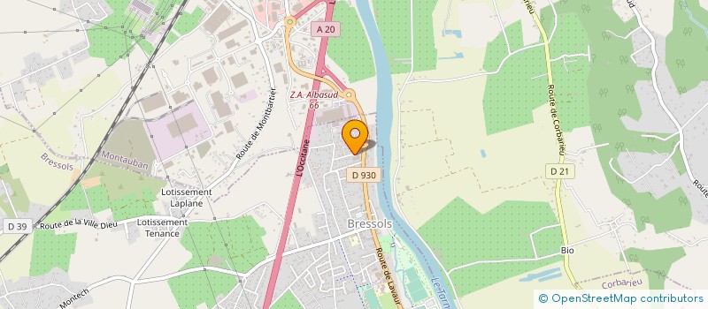 localisation de l'entreprise ARBTP 82  BRESSOLS