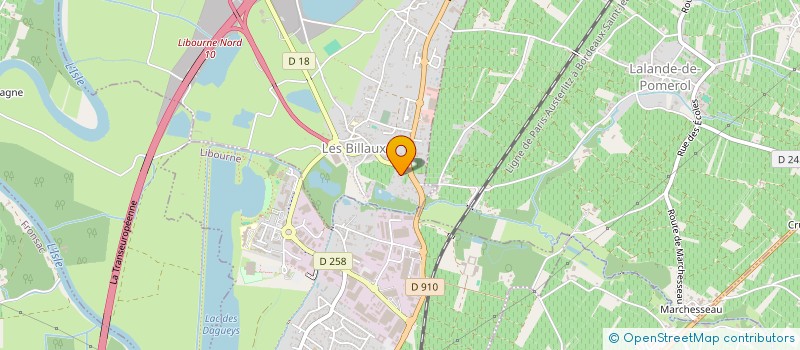 localisation de l'entreprise ARC 33 à LES BILLAUX
