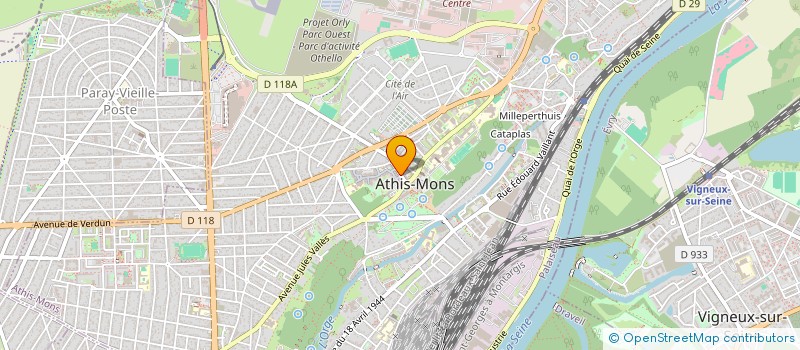 localisation de l'entreprise ARC à ATHIS-MONS