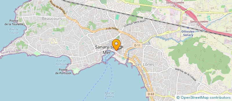 localisation de l'entreprise ARC à SANARY-SUR-MER