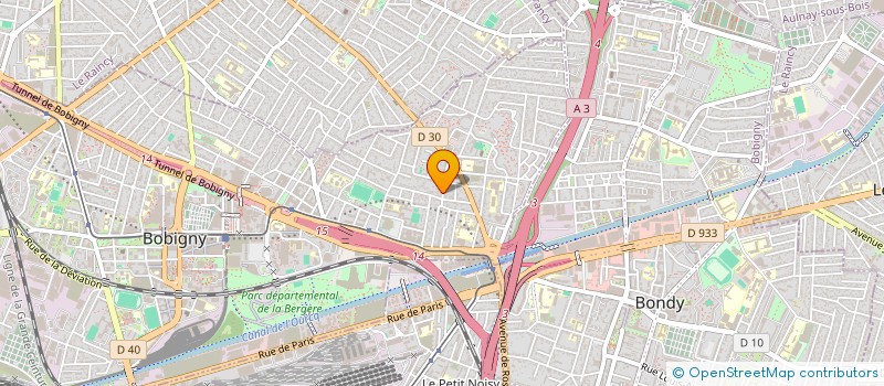 localisation de l'entreprise ARC à BOBIGNY