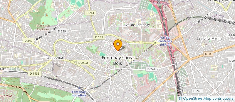 localisation de l'entreprise ARC 94 à FONTENAY-SOUS-BOIS