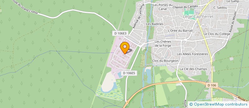 localisation de l'entreprise ARC-ANGE  LEGE-CAP-FERRET