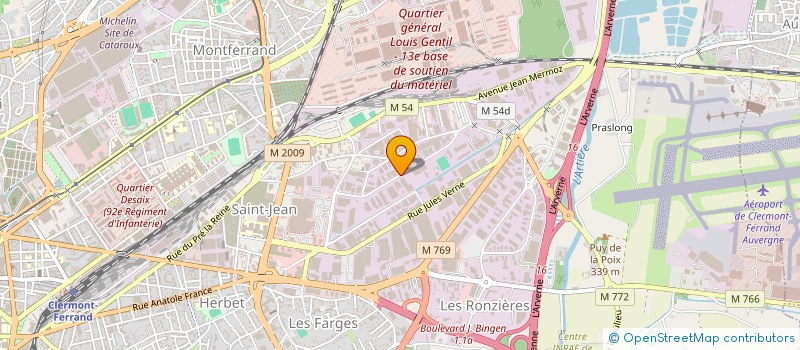 localisation de l'entreprise ARC BUREAUTIQUE à CLERMONT-FERRAND