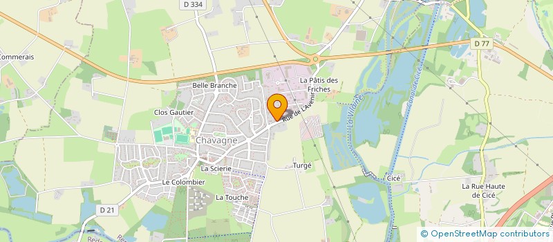 localisation de l'entreprise ARC COUVERTURE  CHAVAGNE