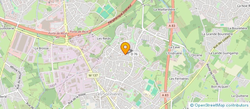 localisation de l'entreprise ARC DATA SHIELD à LES SORINIERES