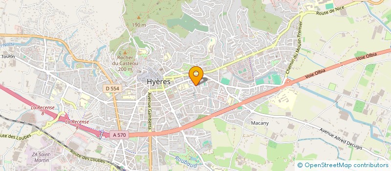 localisation de l'entreprise ARC DE CIEL à HYERES