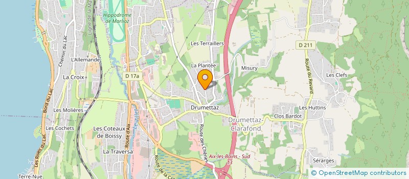 localisation de l'entreprise ARC ELEC  DRUMETTAZ-CLARAFOND