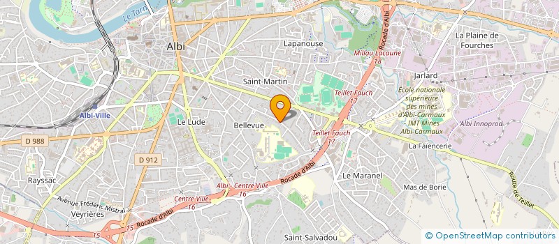 localisation de l'entreprise ARC-EN-CIEL à ALBI