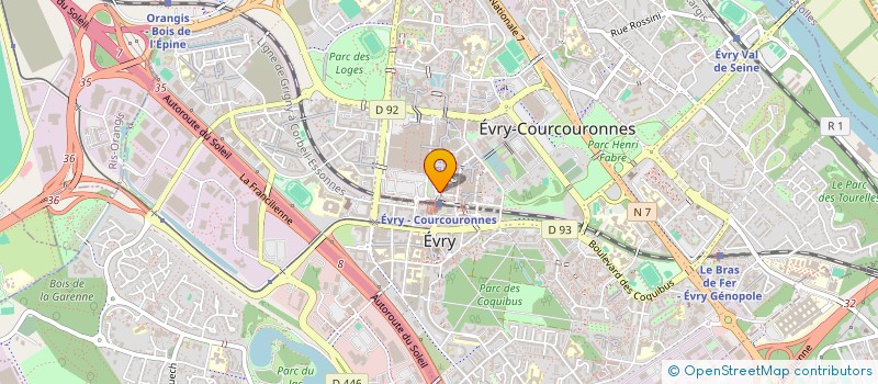 localisation de l'entreprise ARC EN CIEL à EVRY-COURCOURONNES