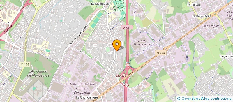 localisation de l'entreprise ARC EN CIEL  CARQUEFOU