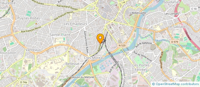 localisation de l'entreprise ARC EN CIEL à LIMOGES