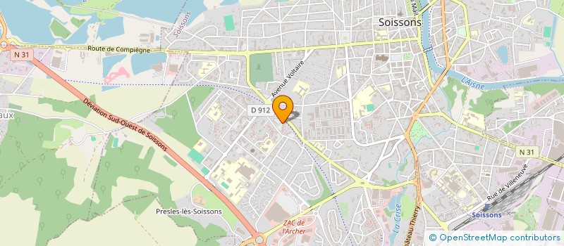 localisation de l'entreprise ARC EN CIEL à SOISSONS