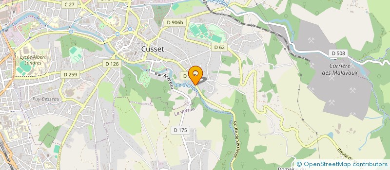 localisation de l'entreprise ARC EN CIEL à CUSSET
