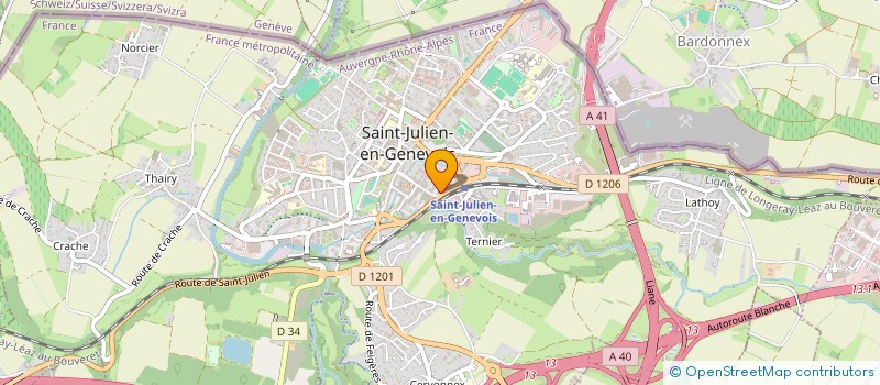 localisation de l'entreprise ARC EN CIEL DU GENEVOIS à SAINT-JULIEN-EN-GENEVOIS