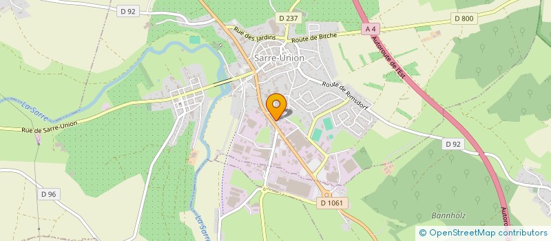 localisation de l'entreprise ARC EN CIEL FACADES  SARRE-UNION