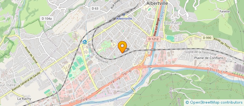 localisation de l'entreprise ARC EN CIEL LOCATION à ALBERTVILLE