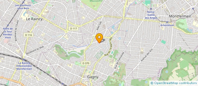 localisation de l'entreprise ARC EN DHUYS à GAGNY